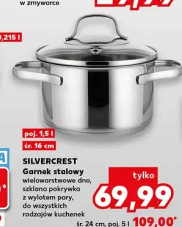 Garnek stalowy SILVERCREST 1,5 l