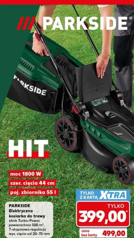 Elektryczna kosiarka do trawy Parkside