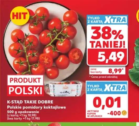 Pomidory koktajlowe polskie K-Stąd Takie Dobre