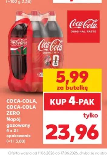 Napój gazowany Coca-Cola Zero 4-pak