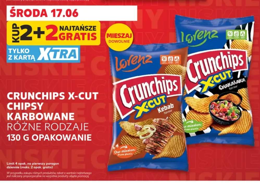Chipsy karbowane Crunchips X-Cut Kebab