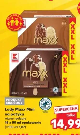 Lody Maxx Mini na patyku K-Classic