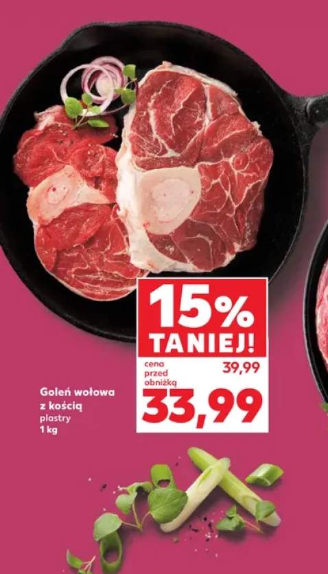 Goleń wołowa z kością plastry