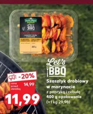 Szaszłyk drobiowy w marynacie z papryką i cebulą Let's BBQ