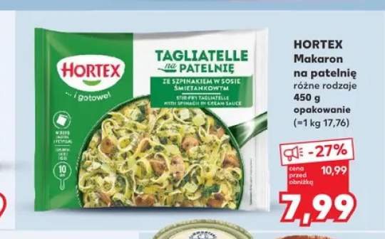 Makaron na patelnię Tagliatelle ze szpinakiem Hortex