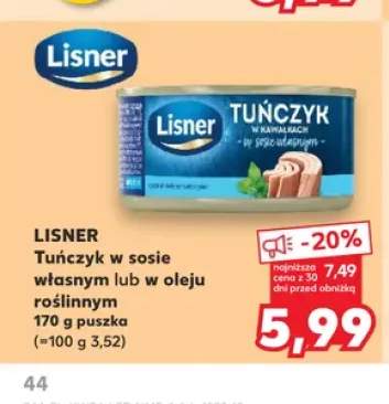 Tuńczyk w oleju roślinnym Lisner