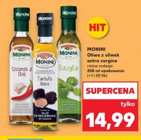 Oliwa z oliwek extra vergine Monini Bazylia
