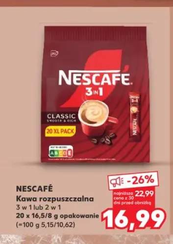 Kawa rozpuszczalna NESCAFÉ 3 w 1 Classic