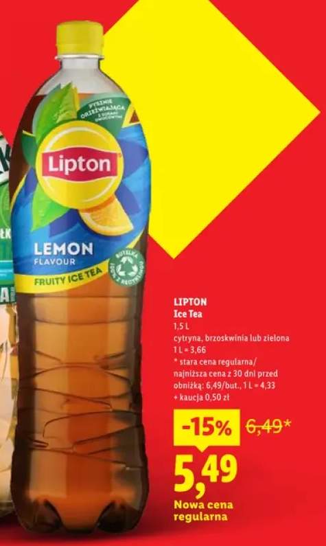 Napój herbaciany Lipton Ice Tea cytryna