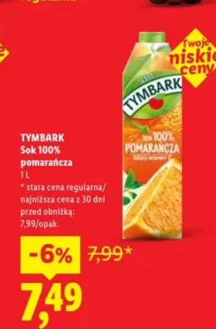 Sok 100% pomarańcza Tymbark