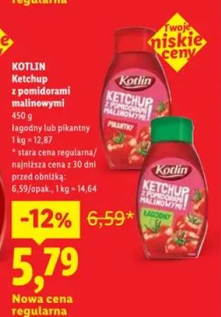 Ketchup z pomidorami malinowymi łagodny Kotlin