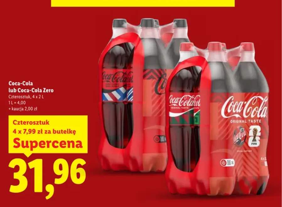 Napój gazowany Coca-Cola 4-pak 2 l