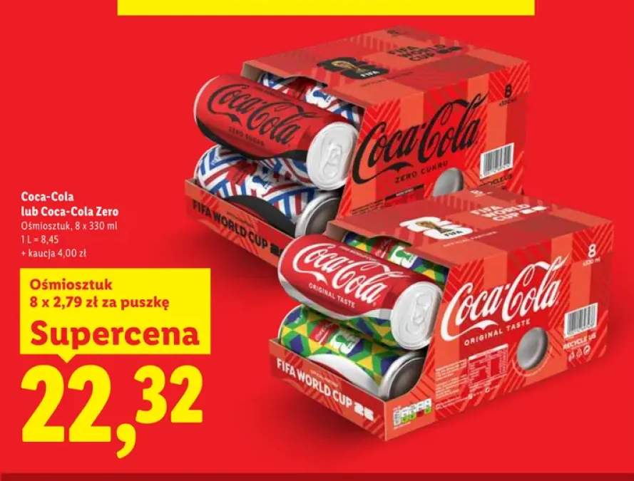 Napój gazowany Coca-Cola Zero 8-pak 330 ml