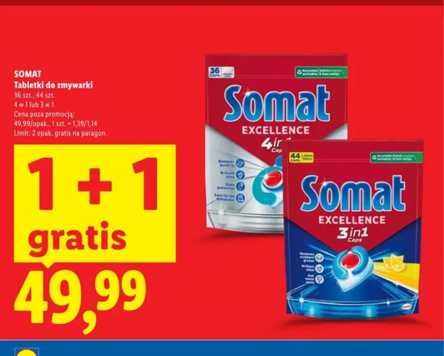 Tabletki do zmywarki Somat Excellence 4 in 1