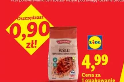Makaron Fusilli z czerwonej soczewicy Combino