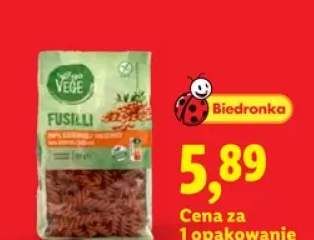 Makaron Fusilli z czerwonej soczewicy Go Vege