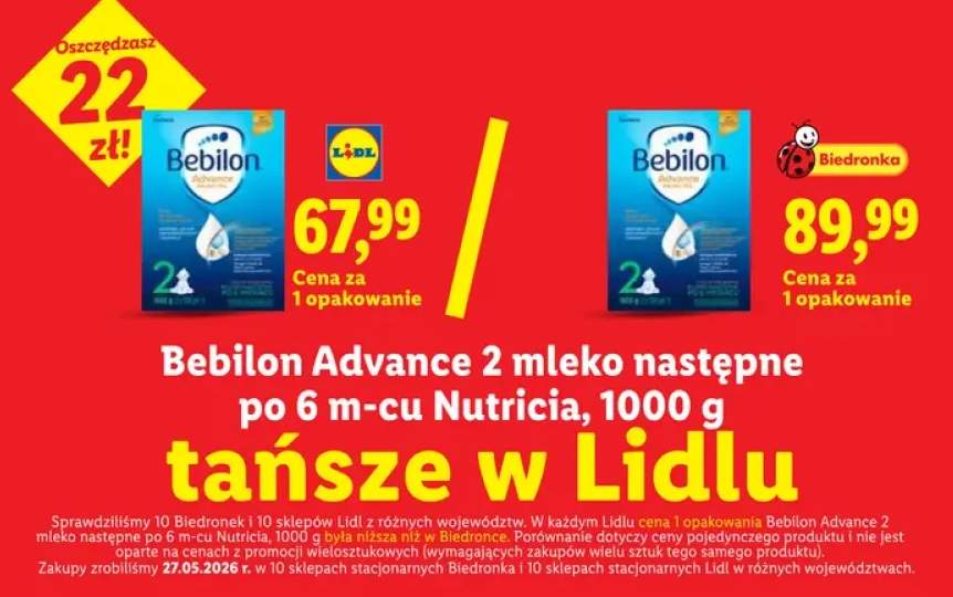 Mleko następne Bebilon Advance 2 po 6 m-cu Nutricia