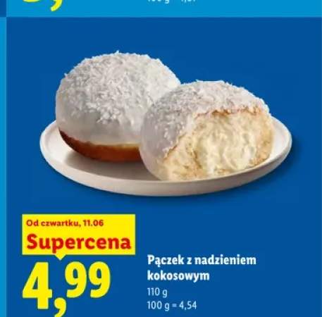 Pączek z nadzieniem kokosowym