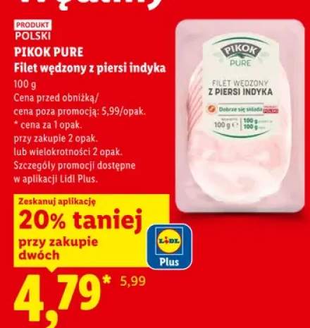 Filet wędzony z piersi indyka Pikok Pure