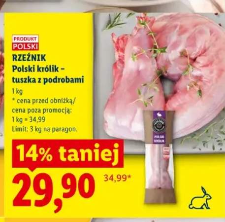Królik polski tuszka z podrobami Rzeźnik