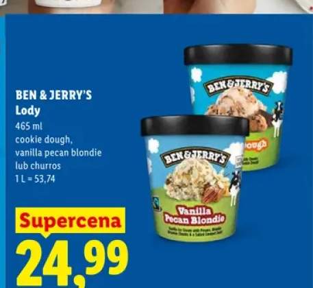 Lody Vanilla Pecan Blondie Ben & Jerry's