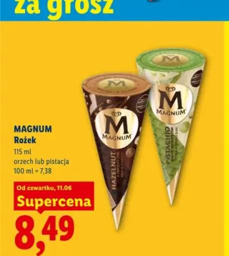 Lody rożek Magnum pistacja