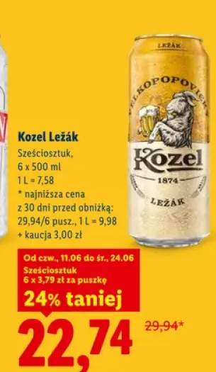 Piwo Kozel Ležák 6-pak