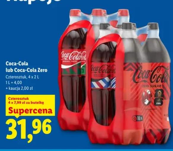 Napój gazowany Coca-Cola 4-pak 2 l