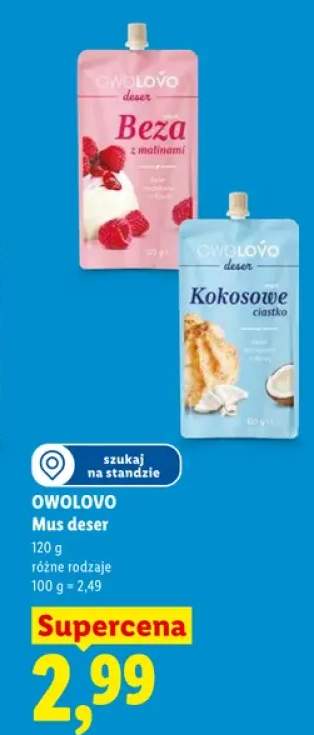 Mus deser Owolovo Beza z malinami