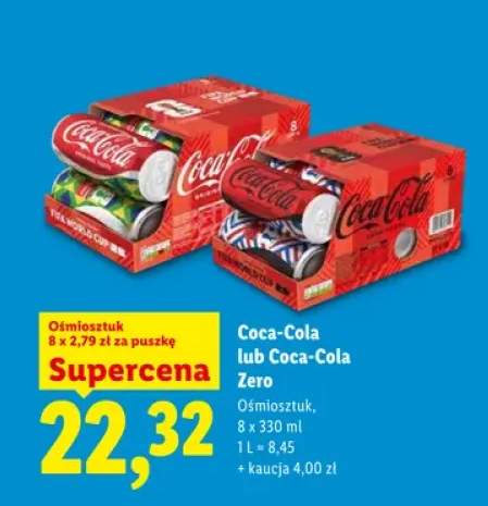 Napój gazowany Coca-Cola Zero Sugar 8-pak