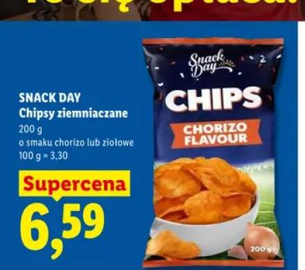 Chipsy ziemniaczane o smaku chorizo Snack Day