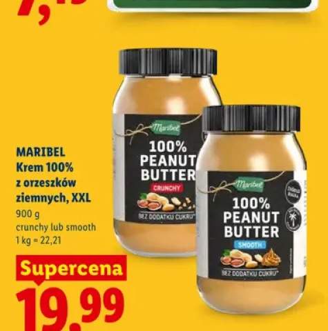 Krem 100% z orzeszków ziemnych Maribel Crunchy XXL