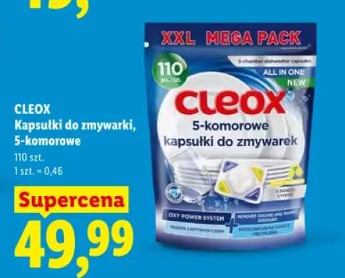 Kapsułki do zmywarki 5-komorowe Cleox All in One