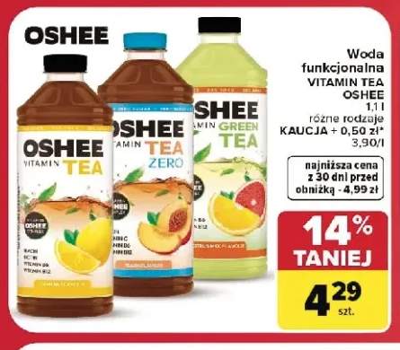 Woda funkcjonalna Oshee Vitamin Tea Lemon