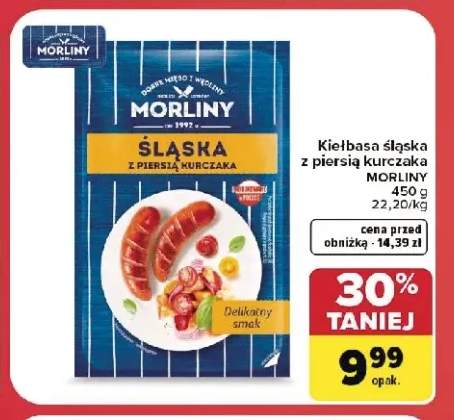 Kiełbasa śląska z piersią kurczaka Morliny