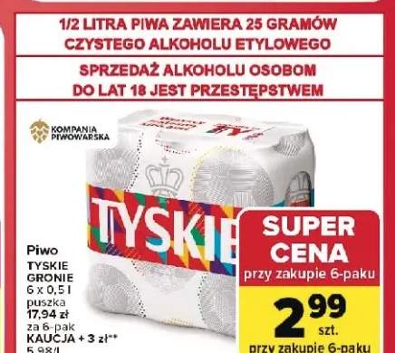 Piwo Tyskie Gronie 6-pak