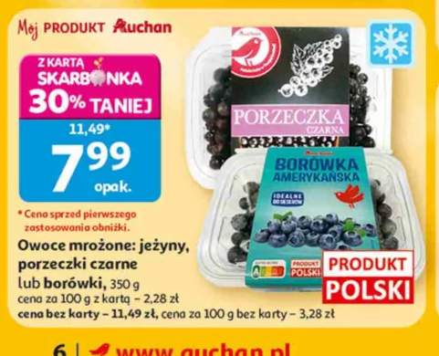 Owoce mrożone porzeczki czarne Auchan