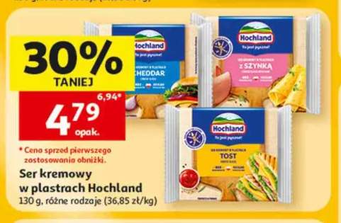 Ser kremowy w plastrach Cheddar Hochland