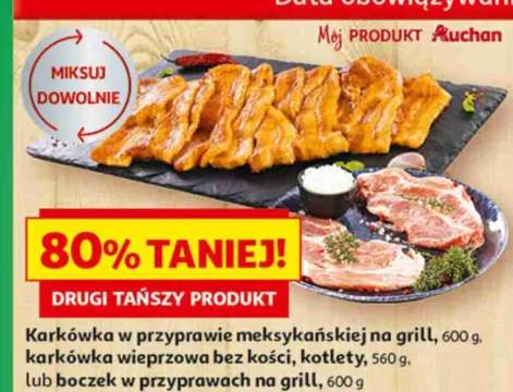 Karkówka wieprzowa bez kości kotlety Auchan Mój Produkt