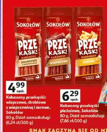 Kabanosy Prze Kąsk! wieprzowe Sokołów