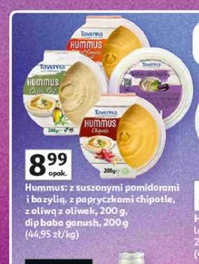 Hummus z suszonymi pomidorami i bazylią Taverna
