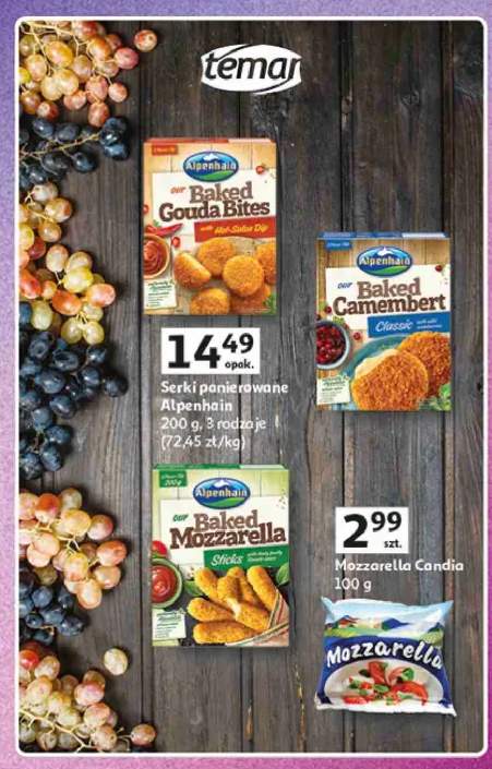 Serki panierowane Baked Mozzarella Sticks Alpenhain