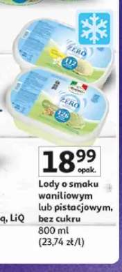 Lody o smaku waniliowym Mancuso bez cukru