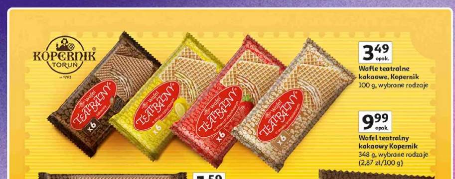 Wafle teatralne Kopernik o smaku śmietankowym