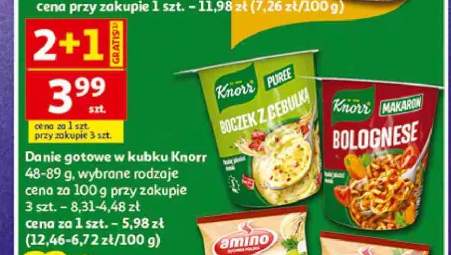 Danie gotowe w kubku Knorr Makaron Bolognese