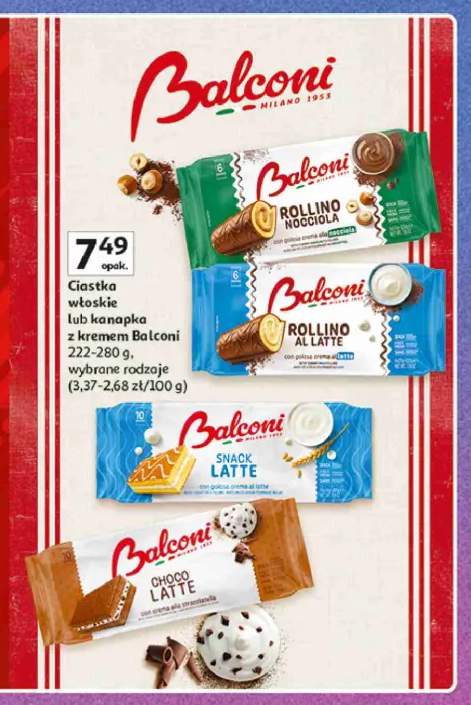 Kanapka z kremem Balconi Choco Latte