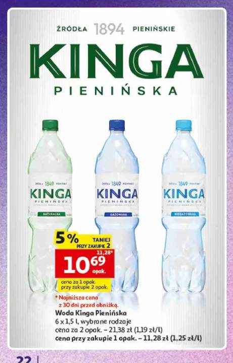 Woda mineralna Kinga Pienińska 6-pak 1,5 l