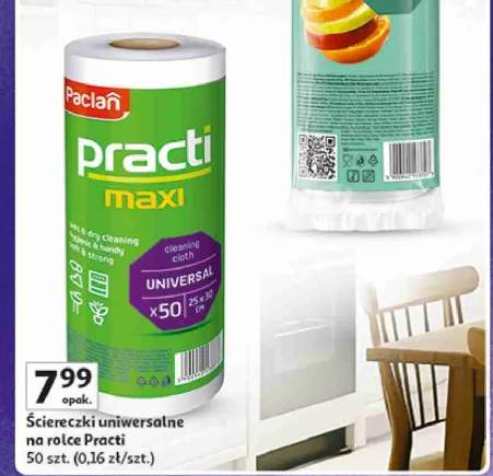 Ściereczki uniwersalne na rolce Paclan Practi