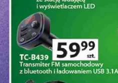 Transmiter FM samochodowy z bluetooth i ładowaniem USB 3,1A Vakoss TC-B439