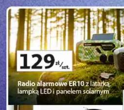 Radio alarmowe Blaupunkt ER10 z latarką, lampką LED i panelem solarnym